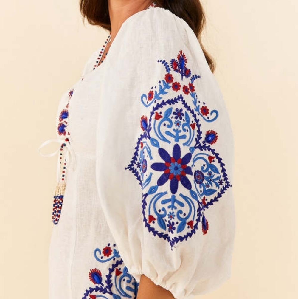 NWT FARM RIO | $285 Embroidered Embellished Mini Dress - Picture 9 of 16